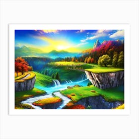 Landscape Painting 23 Art Print