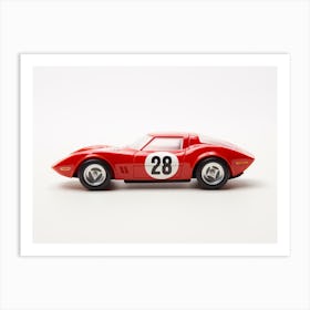 Toy Car 69 Corvette Racer Red Art Print