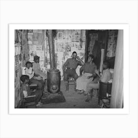 Untitled Photo, Possibly Related To Southeast Missouri Farms, Children Sitting In Living Room Of Shack Home Art Print