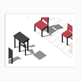 Dining Table And Chairs Art Print