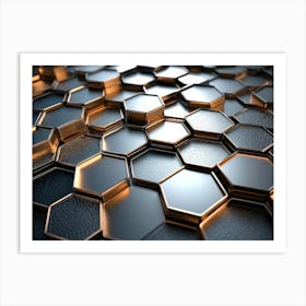 Abstract Hexagons 4 Art Print