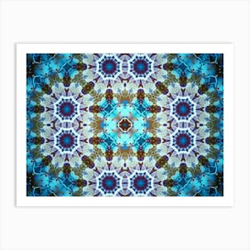 Blue Star Abstract Pattern 4 Art Print