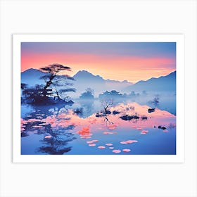 Sunrise On The Lake Art Print