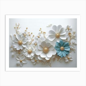 Paper Flowers 72 Art Print