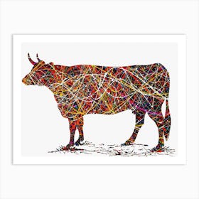 Animal Negative Space ― Cow Art Print