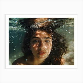 Woman Swimming 2 Art Print