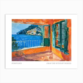 Positano From The Window Series Poster Painting 2 Art Print