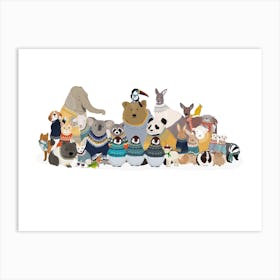 Big Group Of Friends In Jumpers Art Print