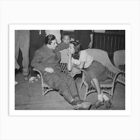 Couple At Rollerskating Rink, Southside, Chicago, Illinois By Russell Lee Art Print