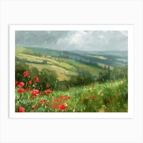 Poppies In The Rain 2 Art Print