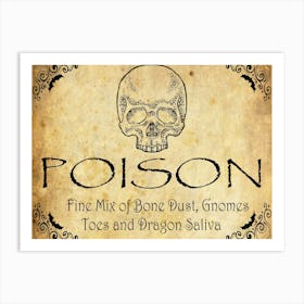 Deadly Poison, Halloween Poster Art Print