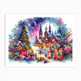 Christmas Village 9 Art Print