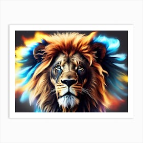 Lion Painting 18 Art Print