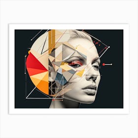 Abstract Illustration Of A Woman And The Cosmos 49 Art Print