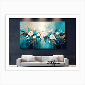 Abstract Floral Painting 1 Art Print