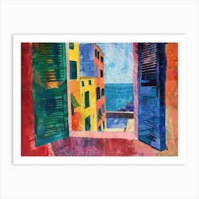 Marseille From The Window View Painting 1 Art Print