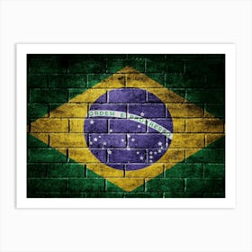 Brazil Flag 4 Art Print