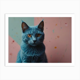 Blue Cat 2 Art Print