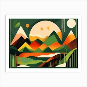 Mountains Art Print