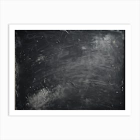 An Extreme Closeup View Of A Smudged Bare Black Slate Chalkboard Revealing The Subtle Nuances Of (5) Art Print