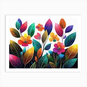 Beautiful Colorful Flowers Art Print