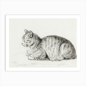 Lying Cat, Jean Bernard Art Print