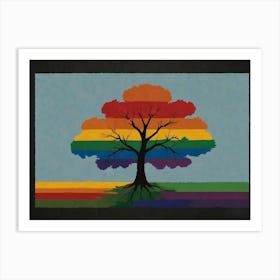 Rainbow Tree Art Print