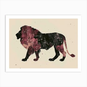 Lion In Space Art Print