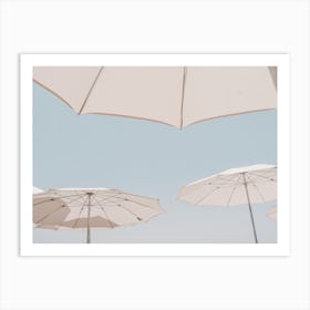 White Umbrellas Art Print