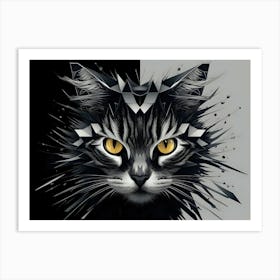 Abstract Cat 28 Art Print