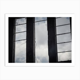 Broken Window In An Abandoned Building 3 Art Print