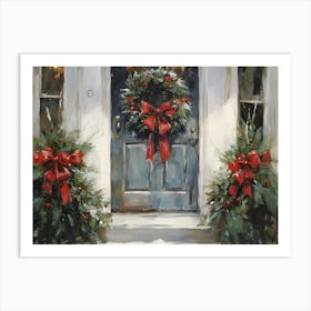 Christmas Door 3 Art Print