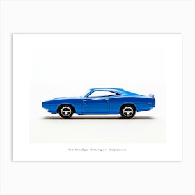 Toy Car 69 Dodge Charger Daytona Blue Poster Art Print