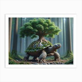 Rooted Turtle-Tree Fantasy Art Print