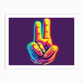 Two Finger Pop Art Art Print