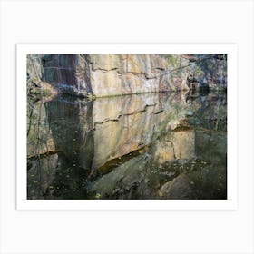 Reflection in the quarry. Rock and water 2 Art Print
