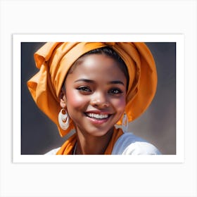 Portrait Of African Woman Art Print