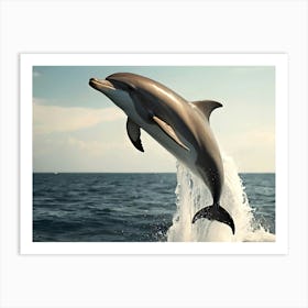 Dolphin Jumping Out Of The Water 1 Art Print