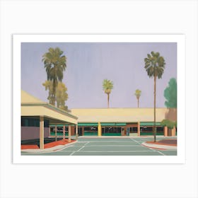 Los Angeles Abstract Strip Mall Painting Art Print