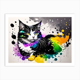 Rainbow Cat 3 Art Print