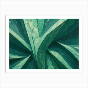 Abstract Image Of Swirling, Green Colors Creating A Dynamic And Organic Pattern Art Print