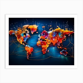 Connected Planet Art Print