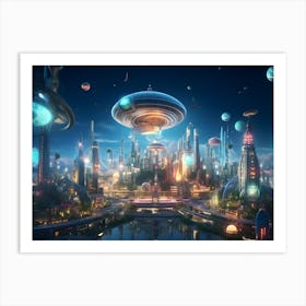 Futuristic City 2 Art Print