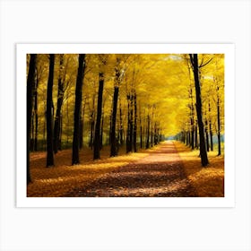 Yellow Path Art Print