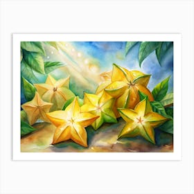 8 Star Fruits Shining Under The Sun (1) Art Print