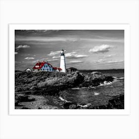 Portland Head Lighthouse - Selective Color Art Print