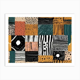 Patchwork Pattern Art Print