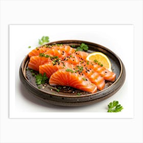 Salmon On A Plate 13 Art Print