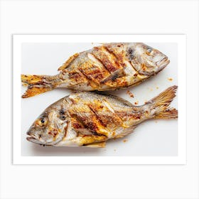 Two Grilled Fish Art Print