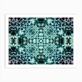 Abstract Pattern Blue Bubbles 1 Art Print